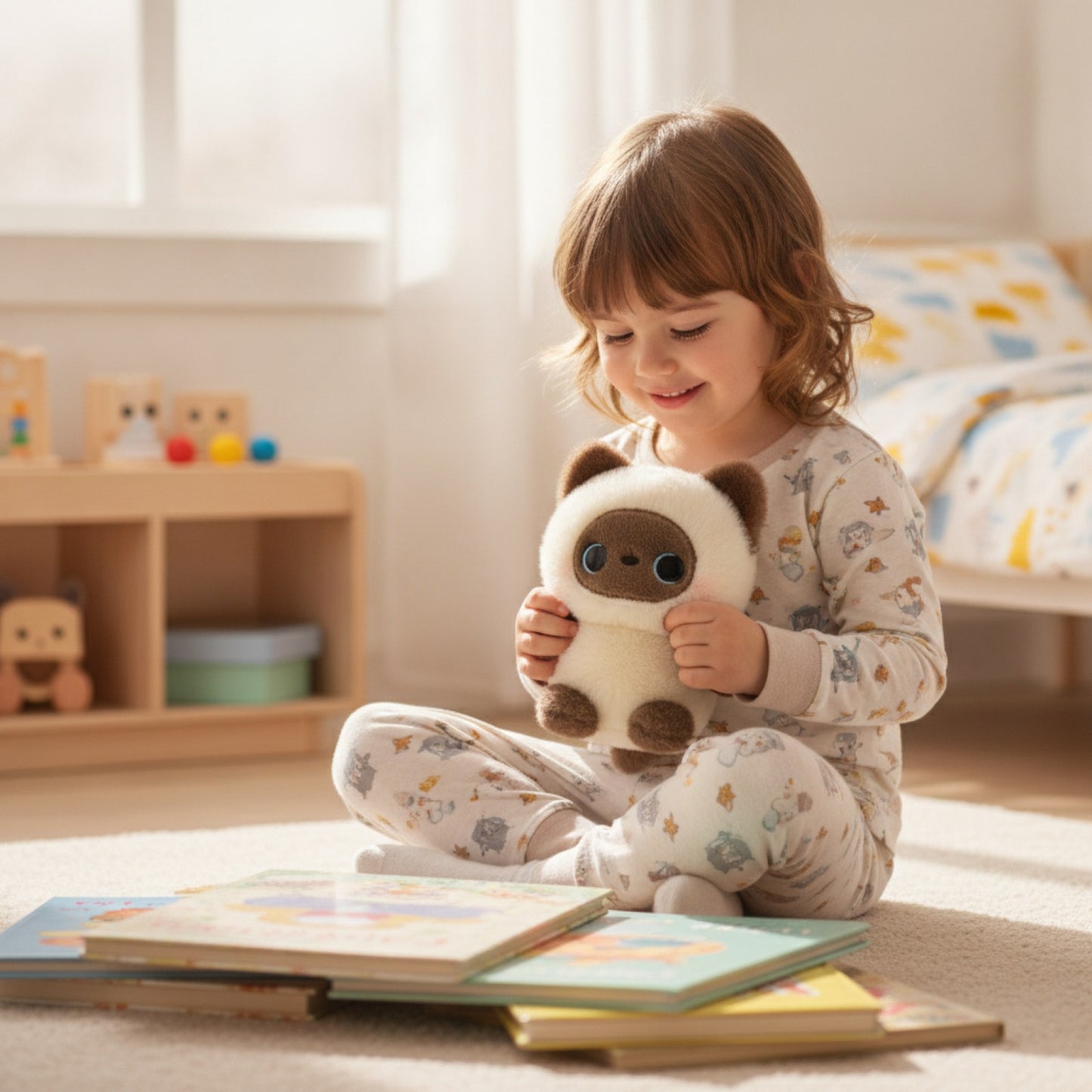 Peluche Chat Siamois Kawaii 15cm - Cadeau Enfant Doux