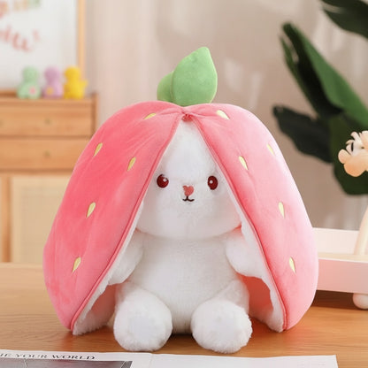 Peluche Lapin Fraise 25cm - Cadeau Enfant Original