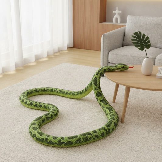 Peluche Serpent Géant 300 cm - Décoration Réaliste et Cadeau Original