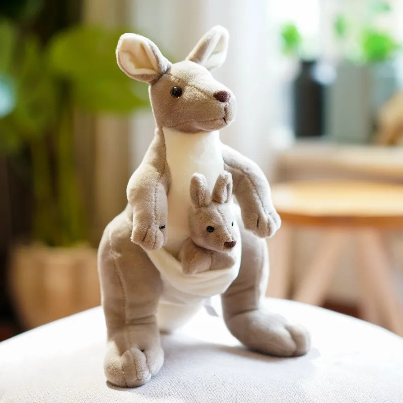 Peluche Kangourou Mère et Bébé - Cadeau Doux et Créatif pour Enfants