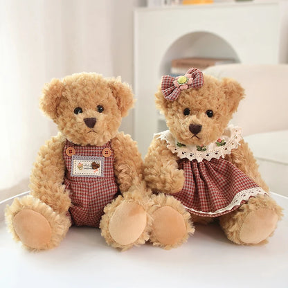 Lot de 2 Ours en Peluche Kawaii 26cm - Cadeau Idéal pour Filles et Petites Amies