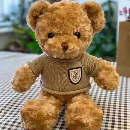 Ours en Peluche 30cm avec Pull - Cadeau Enfant Adorable