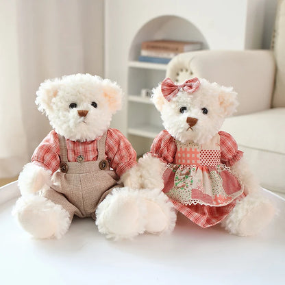 Lot de 2 Ours en Peluche Kawaii 26cm - Cadeau Idéal Filles & Bébé