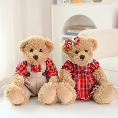 Lot de 2 Ours en Peluche Kawaii 26cm - Cadeau Idéal Fille & Bébé