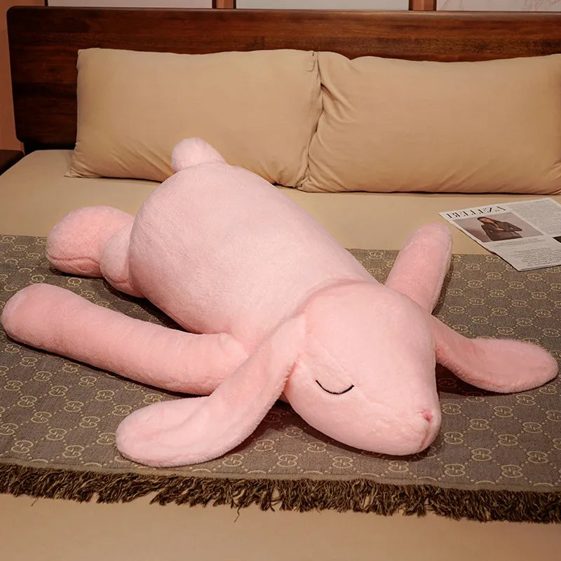 Peluche Lapin Géant Doux 90cm - Oreiller Animal Grande Oreille Cadeau Enfant