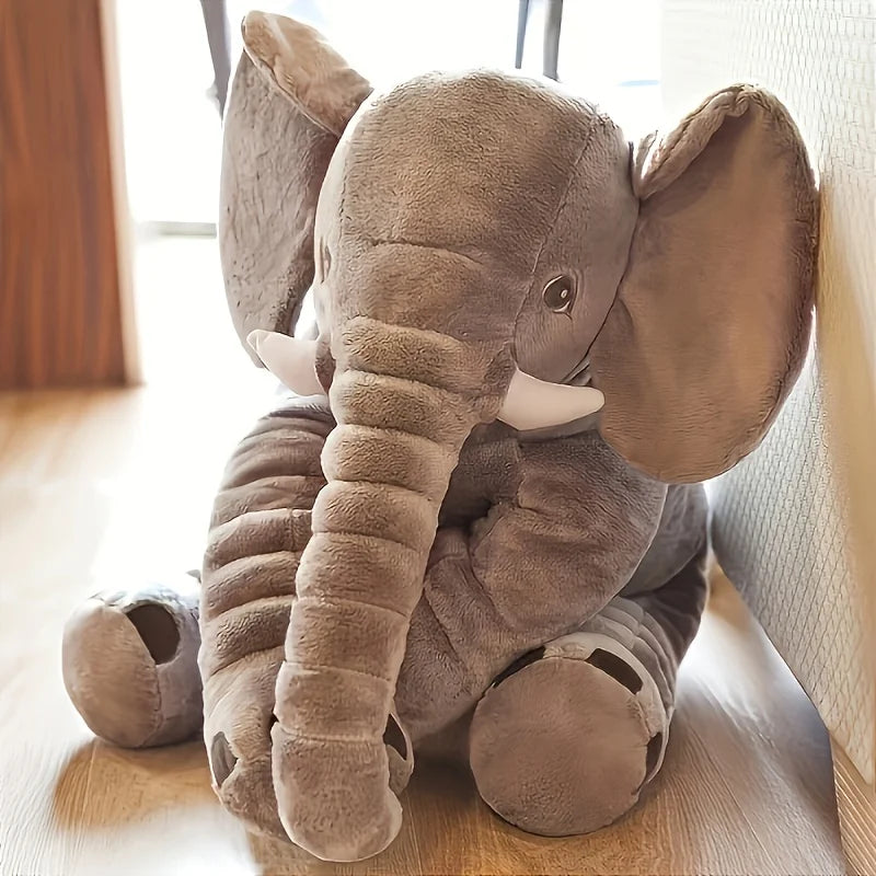 Peluche Éléphant Doux 40cm - Oreiller Bébé & Cadeau Enfant