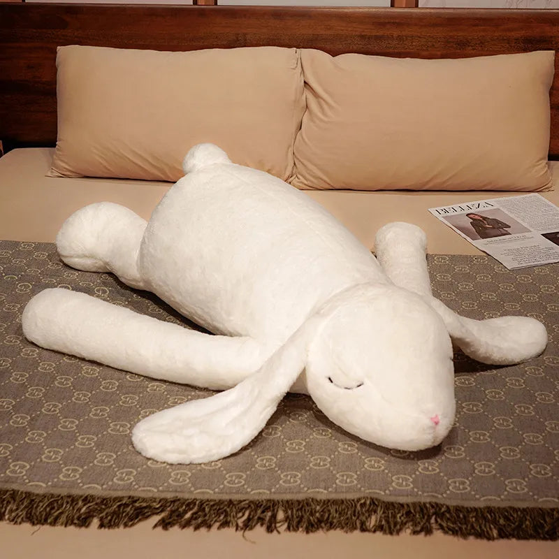 Peluche Lapin Géant Doux 90cm - Oreiller Animal Grande Oreille Cadeau Enfant
