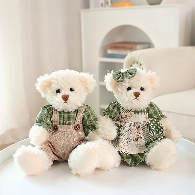 Lot de 2 Ours en Peluche Kawaii 26cm - Cadeau Idéal pour Filles et Petites Amies