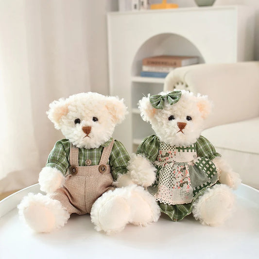 Lot de 2 Ours en Peluche Kawaii 26cm - Cadeau Idéal pour Filles et Petites Amies