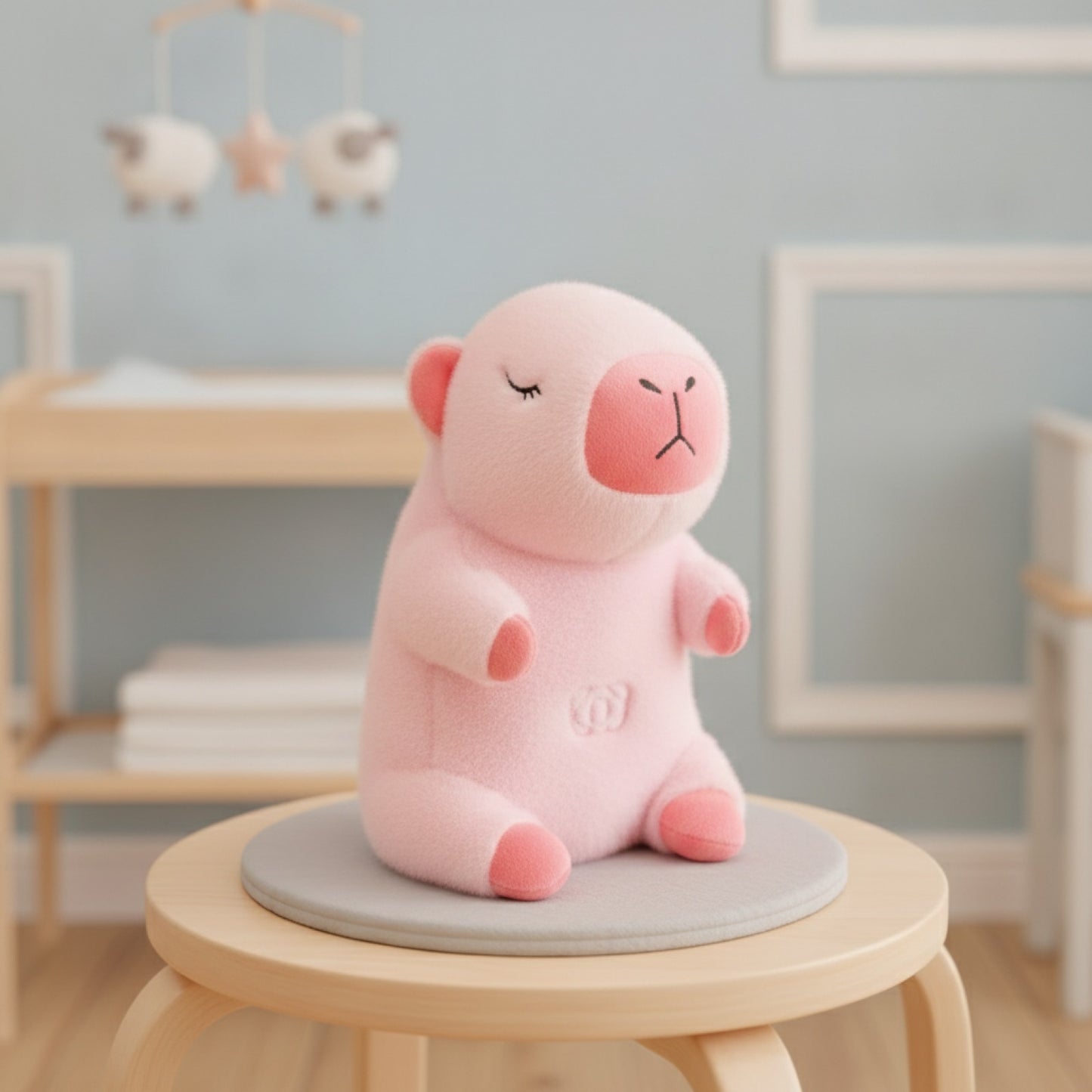 Peluche Ours Respiratoire Bébé "Pink B" - Jouet Musical Apaisant avec Lumière