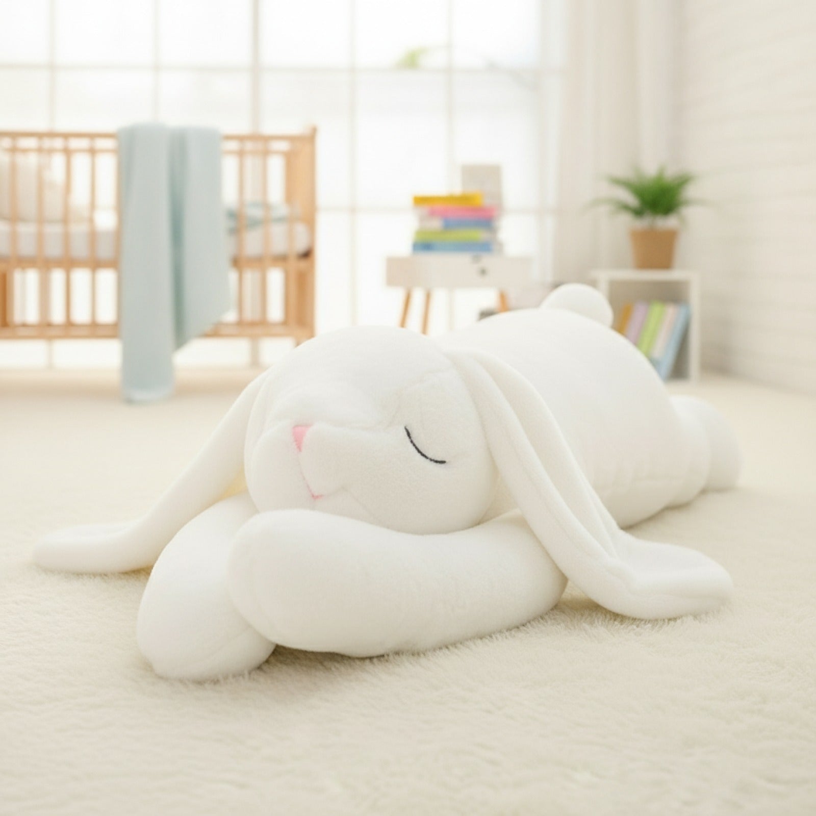 Peluche Lapin Géant Doux 90cm - Oreiller Animal Grande Oreille Cadeau Enfant