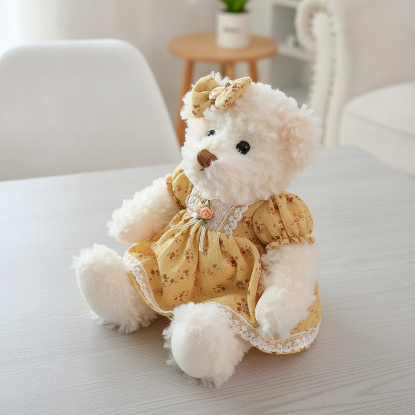 Lot de 2 Ours en Peluche Kawaii 26cm - Cadeau Idéal Fille & Bébé