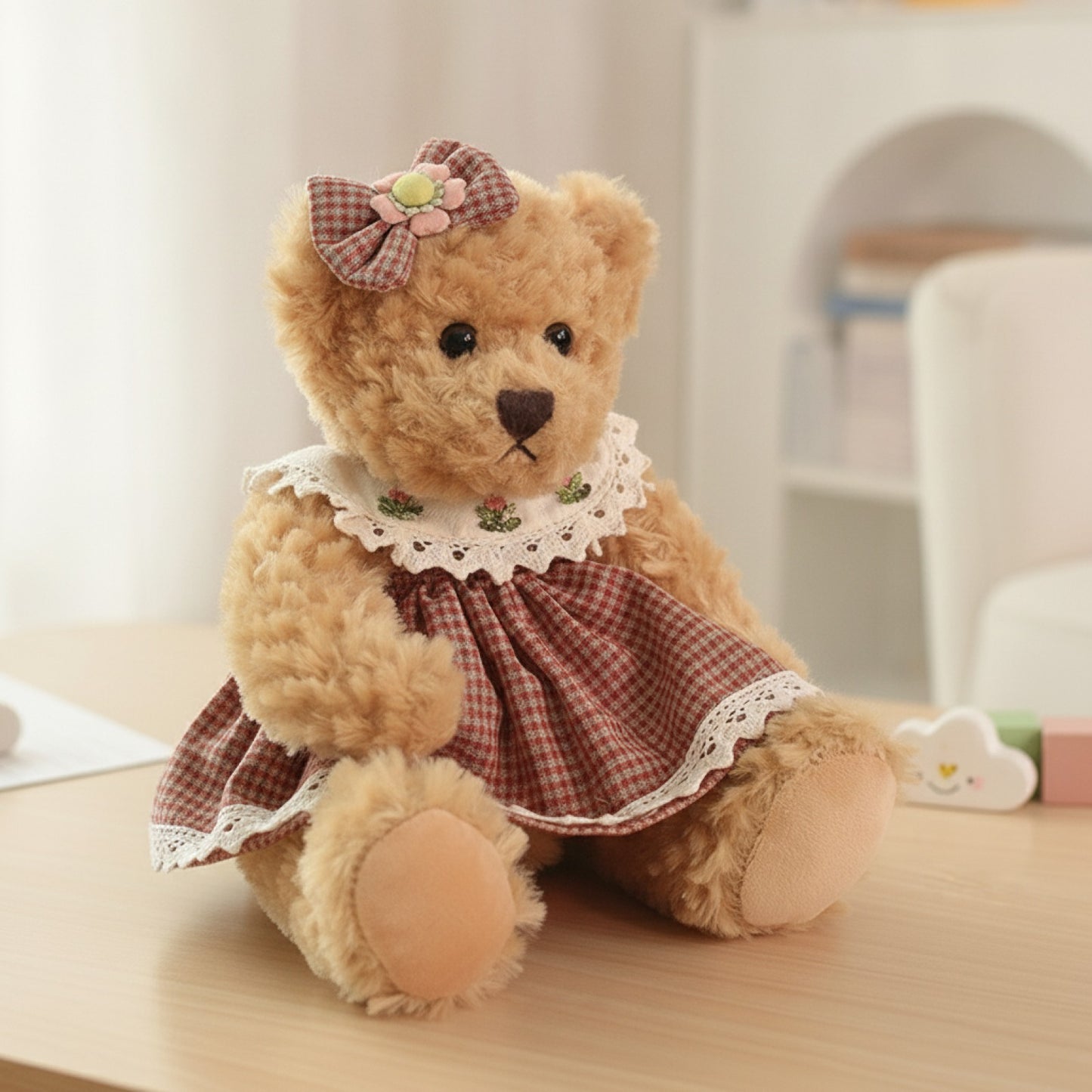 Lot de 2 Ours en Peluche Kawaii 26cm - Cadeau Idéal pour Filles et Petites Amies