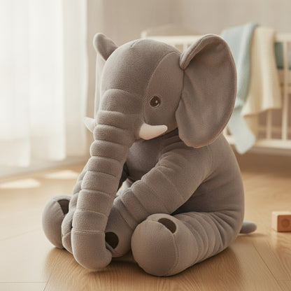 Peluche Éléphant Doux 40cm - Oreiller Bébé & Cadeau Enfant