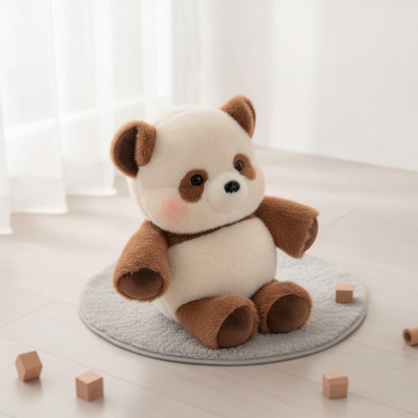 Peluche Panda Brun Kawaii 45cm - Coussin Doux & Cadeau Original