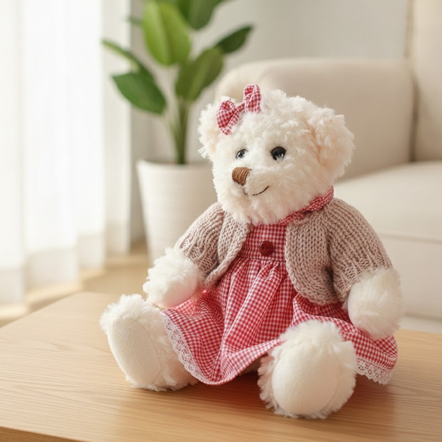 Lot de 2 Oursons en Peluche Kawaii 26cm - Cadeau Idéal pour Filles et Petites Amies