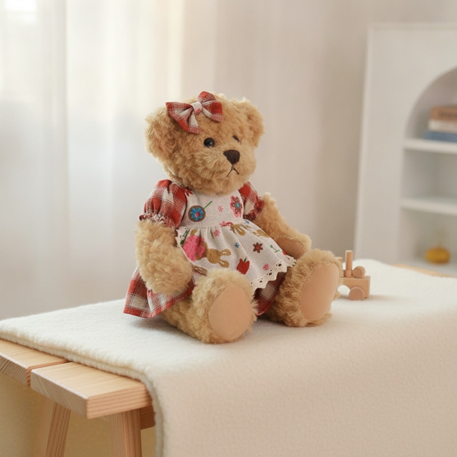 Lot de 2 Oursons en Peluche Kawaii 26cm - Cadeau Idéal pour Filles et Petites Amies