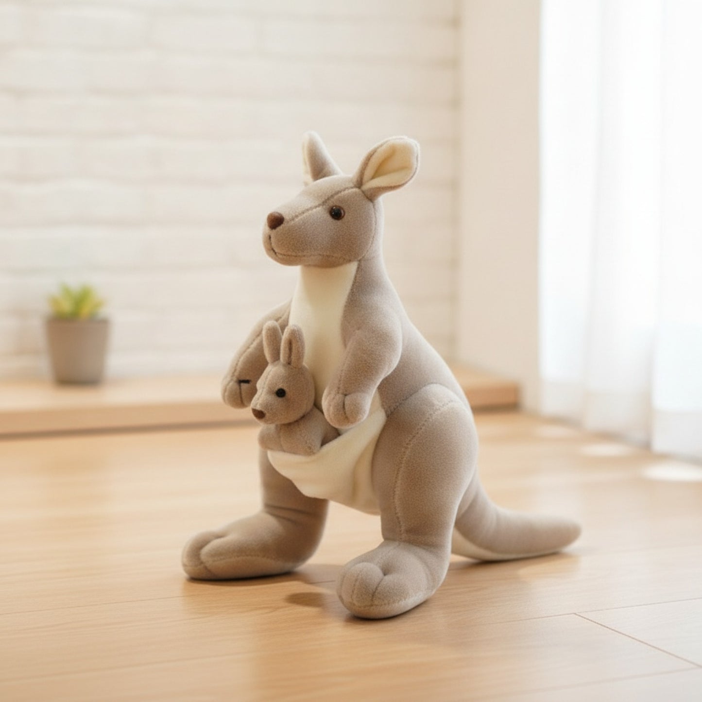 Peluche Kangourou Mère et Bébé - Cadeau Doux et Créatif pour Enfants