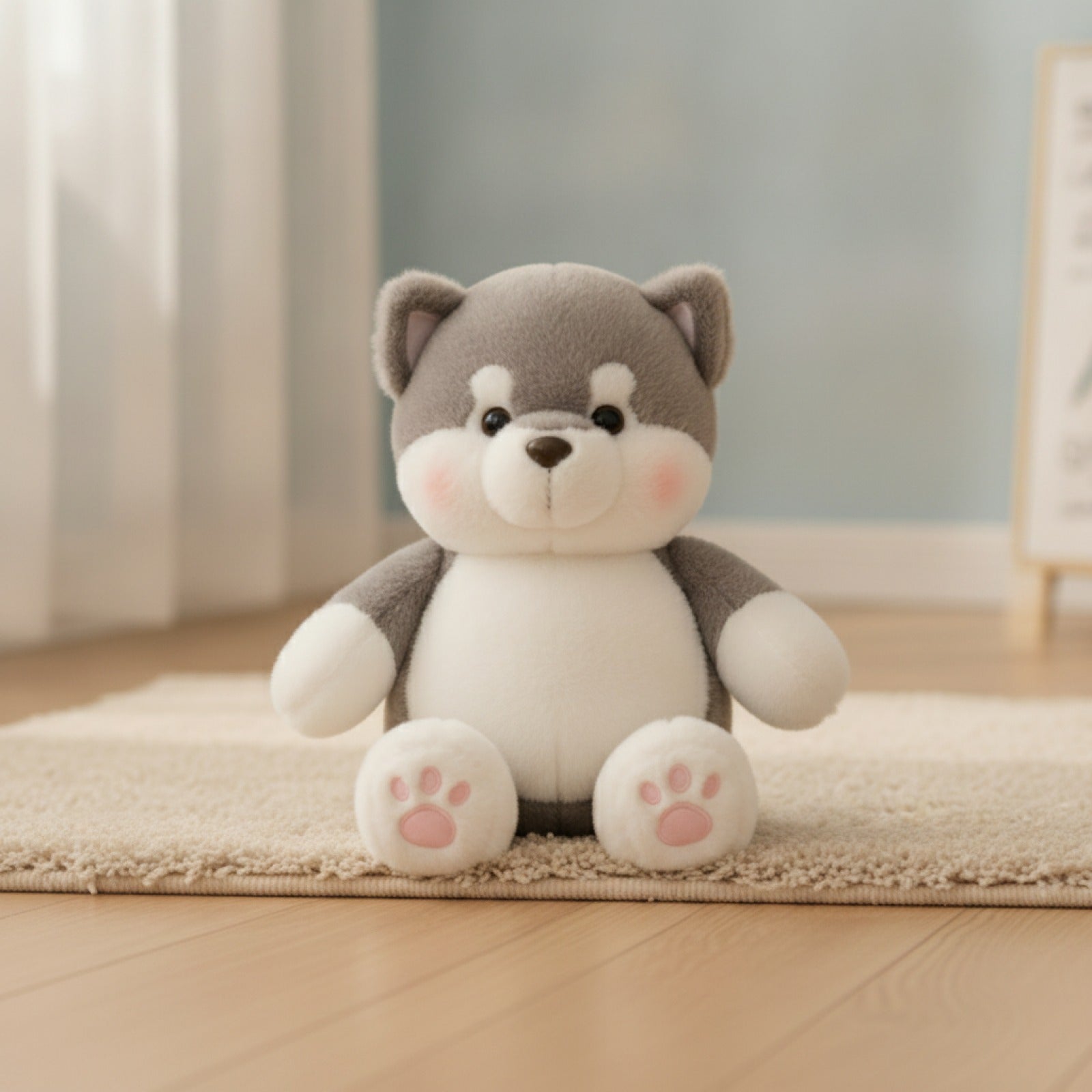 Cochon en Peluche Doux - Coussin Mignon et Confortable (17,7 pouces, Brun Sable)