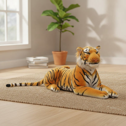 Peluche Géante Tigre Réaliste 75 cm - Douceur et Aventure Sauvage