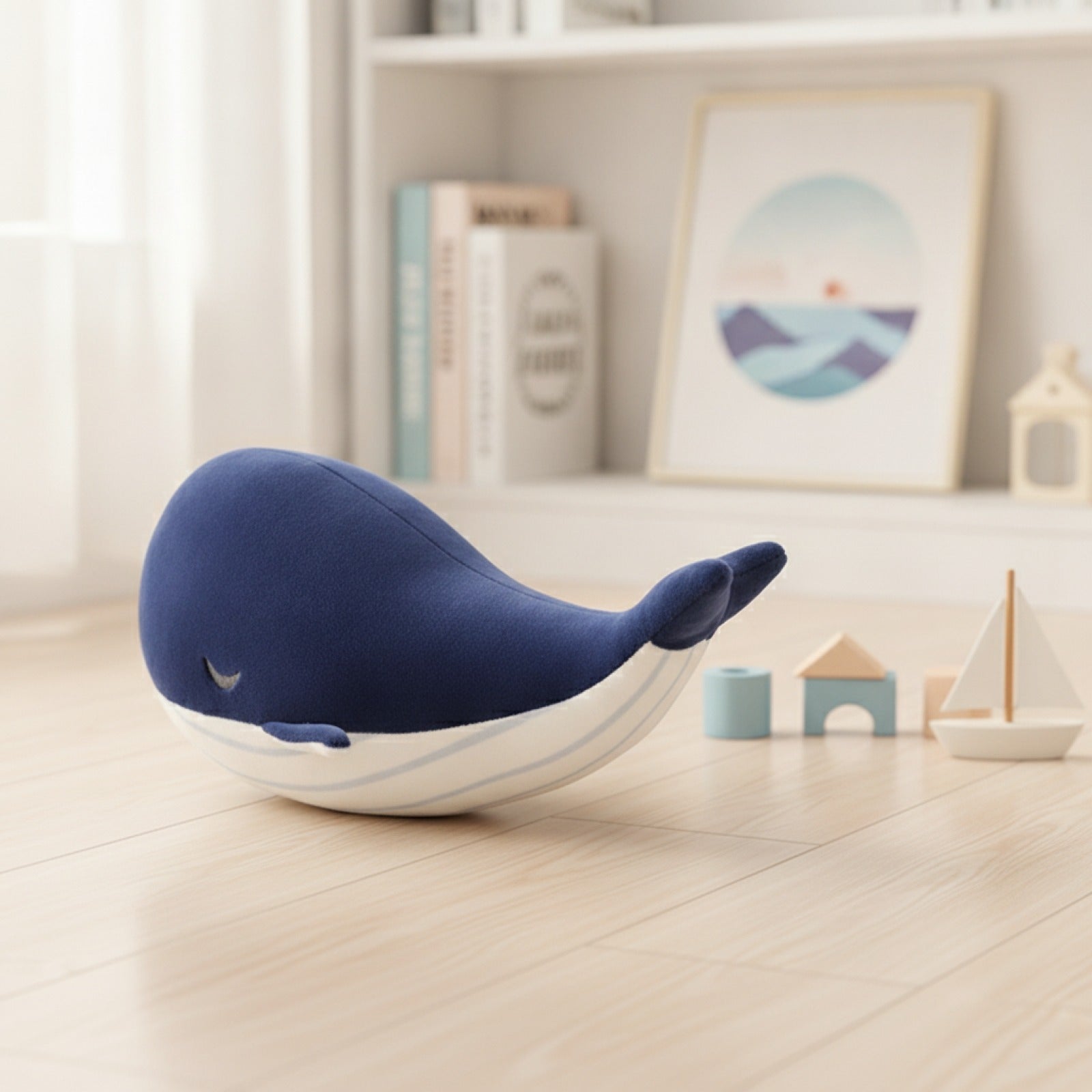 Peluche Baleine Bleue Douce 25cm - Cadeau Enfant Animal Marin