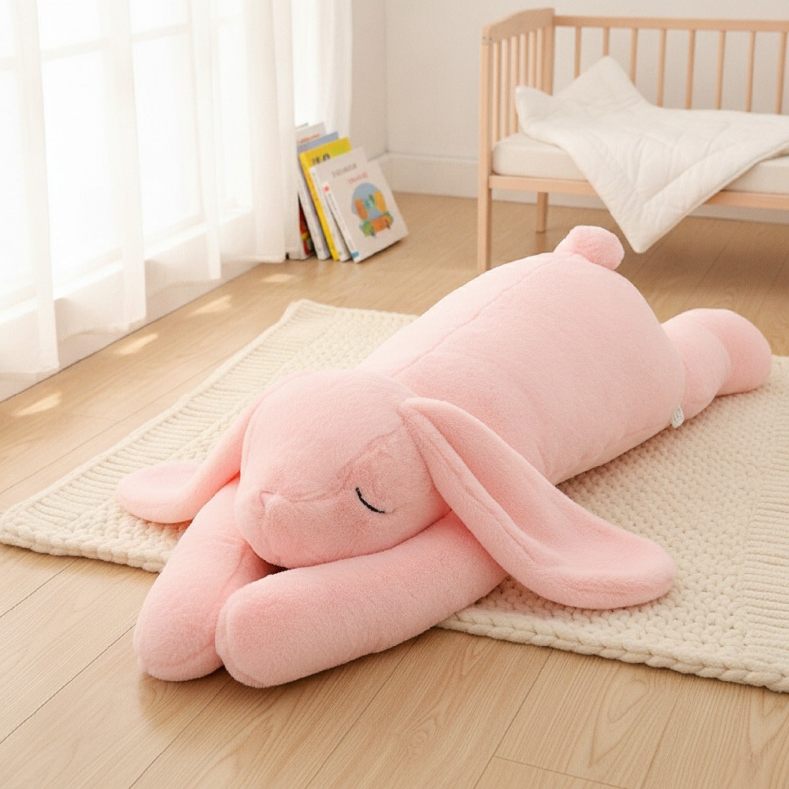 Peluche Lapin Géant Doux 90cm - Oreiller Animal Grande Oreille Cadeau Enfant