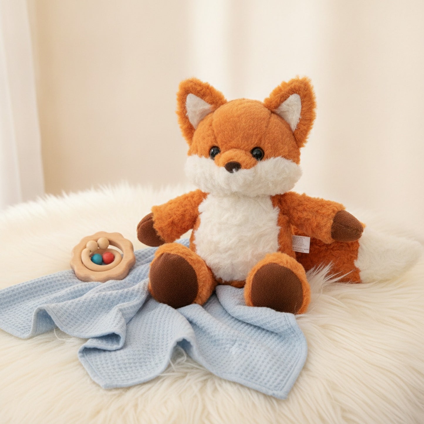 Peluche Renard Doux 35cm - Jouet Bébé Cadeau Anniversaire