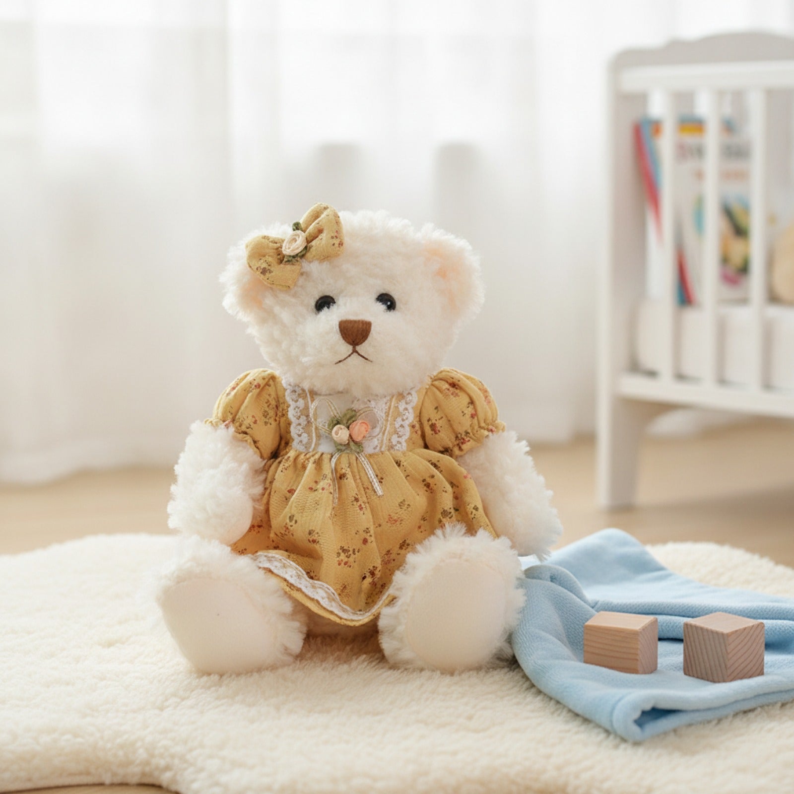 Lot de 2 Ours en Peluche Kawaii 26cm - Cadeau Idéal Fille & Bébé