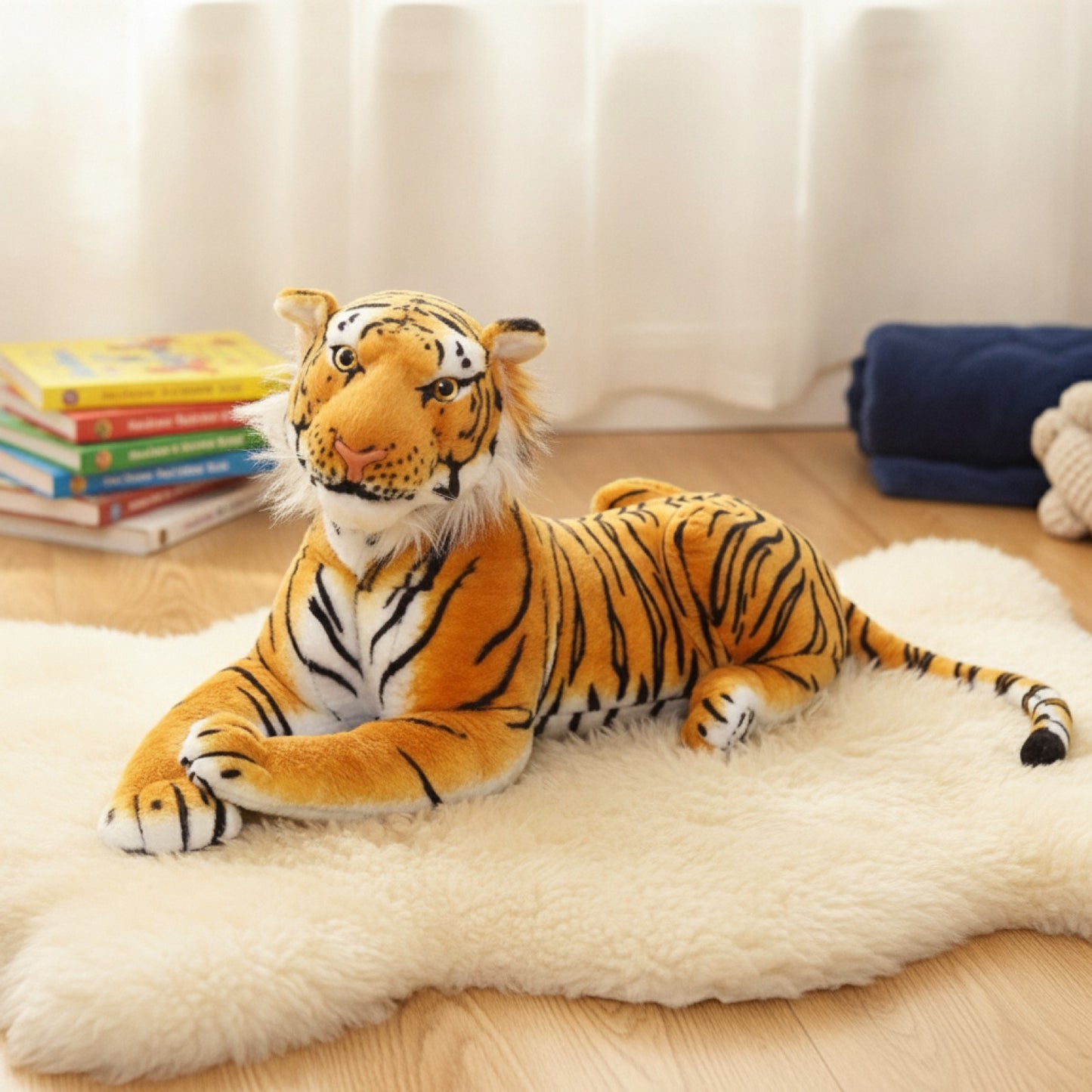 Peluche Géante Tigre Réaliste 75 cm - Douceur et Aventure Sauvage