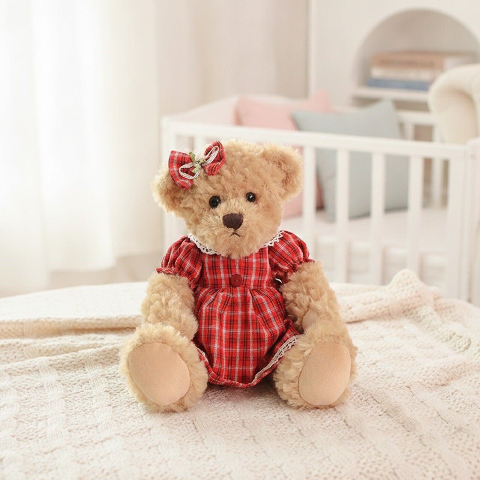 Lot de 2 Ours en Peluche Kawaii 26cm - Cadeau Idéal Fille & Bébé