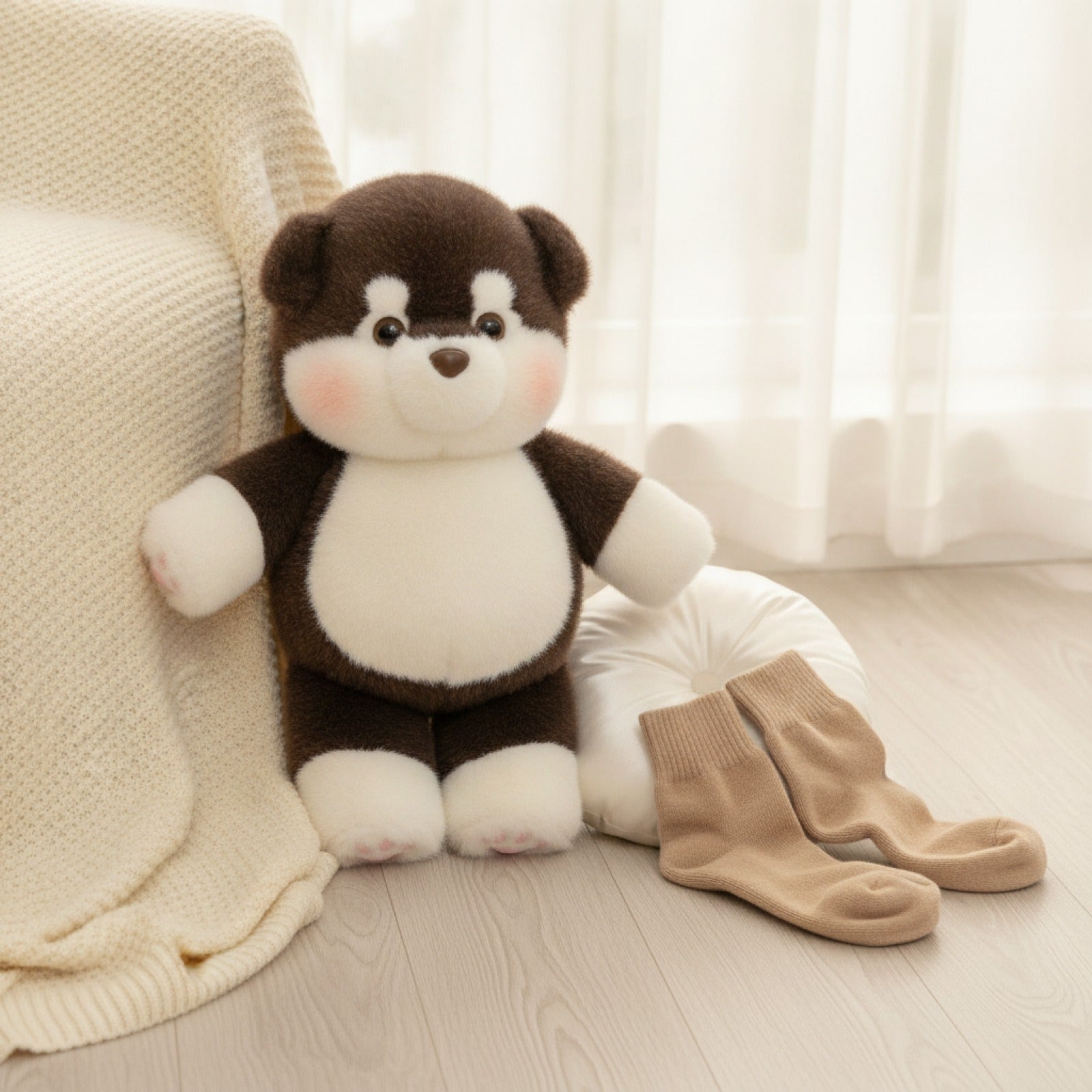Cochon en Peluche Doux - Coussin Mignon 17,7 Pouces - Cadeau Créatif & Soutien Émotionnel