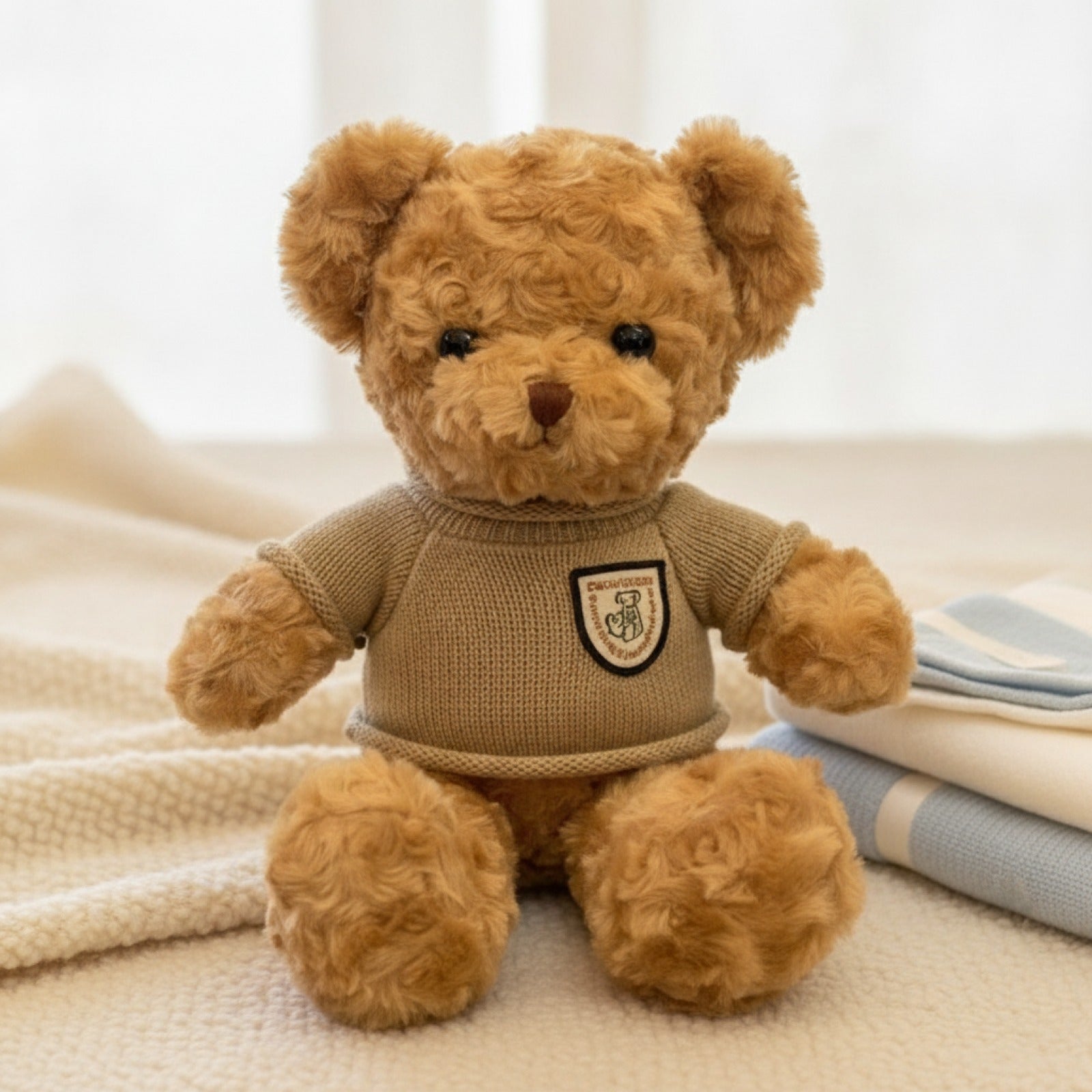 Ours en Peluche 30cm avec Pull - Cadeau Enfant Adorable