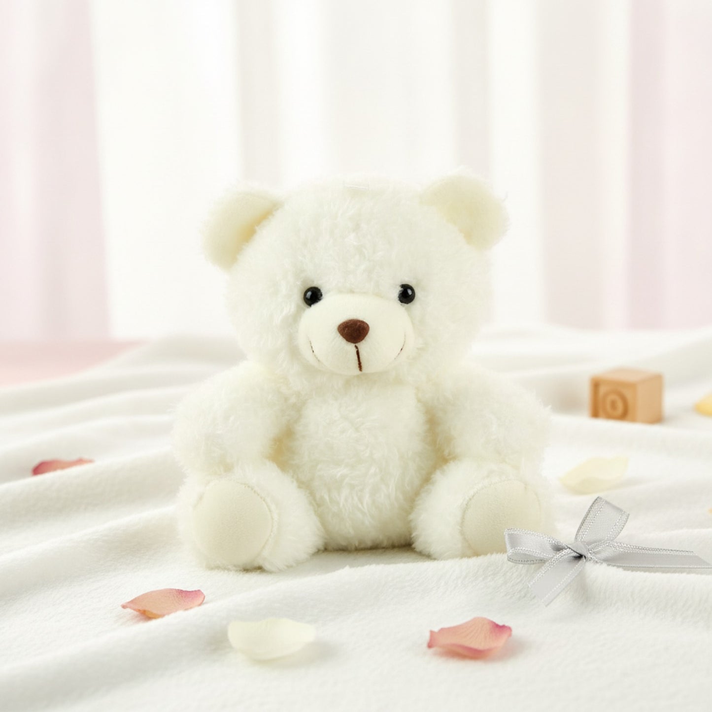 Mini Ours en Peluche Blanc Doux - Lot ou à l'unité pour Fêtes et Cadeaux