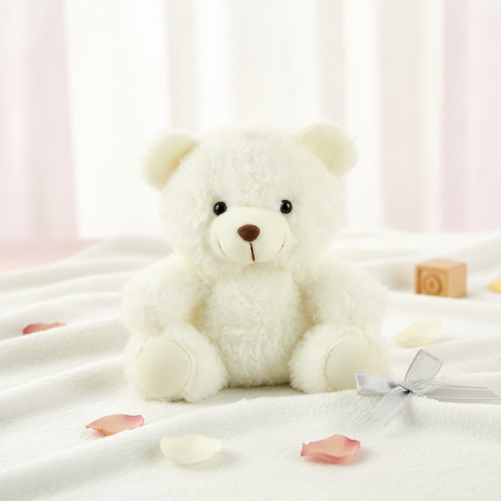 Mini Ours en Peluche Blanc Doux - Lot ou à l'unité pour Fêtes et Cadeaux