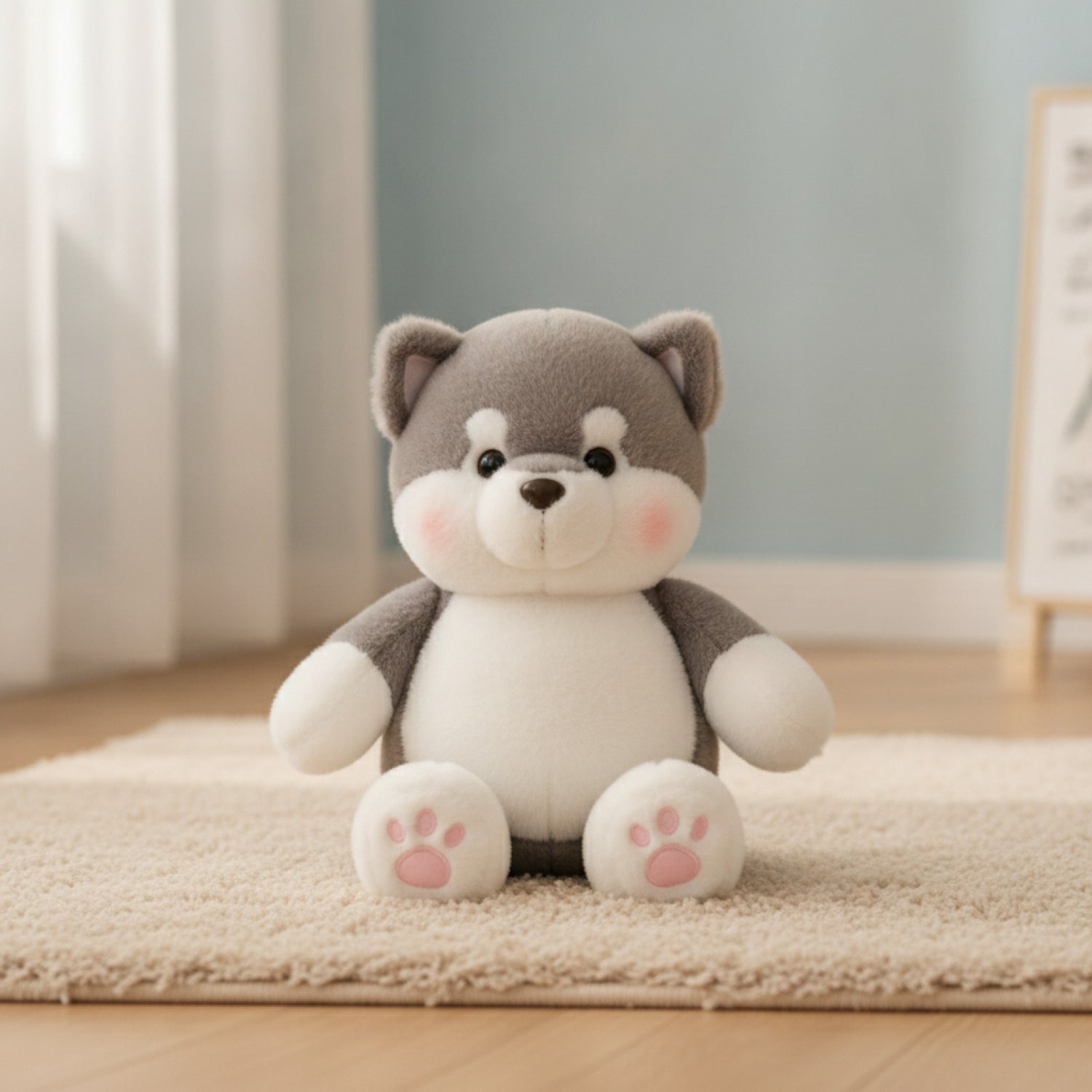 Cochon en Peluche Doux - Coussin Mignon et Confortable (17,7 pouces, Brun Sable)