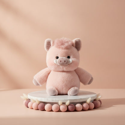 Cochon en Peluche Doux 17,7 Pouces - Cadeau Créatif et Soutien Émotionnel (Prune)