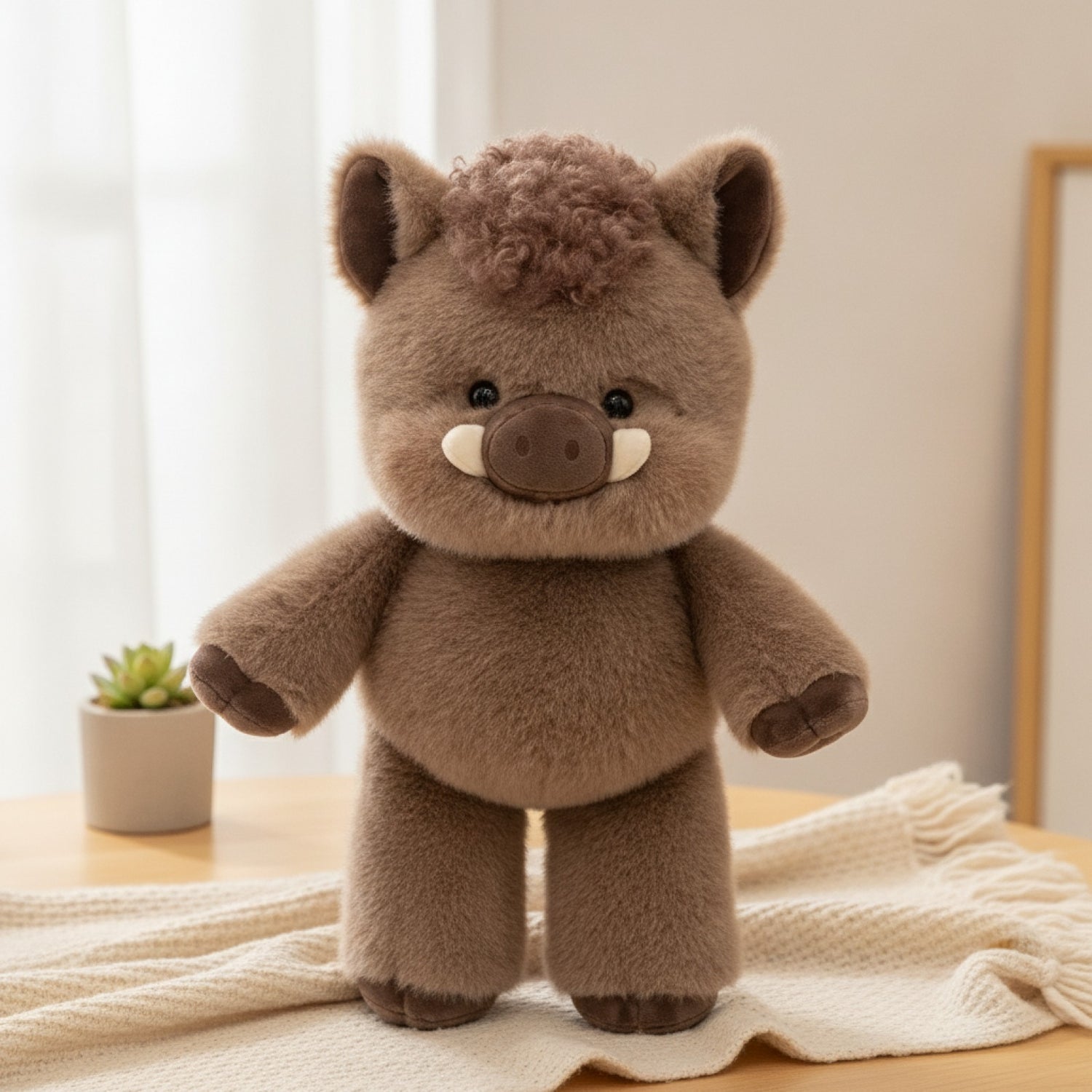 Cochon en Peluche Doux Rose - 45 cm, Cadeau Créatif et Coussin Émotionnel