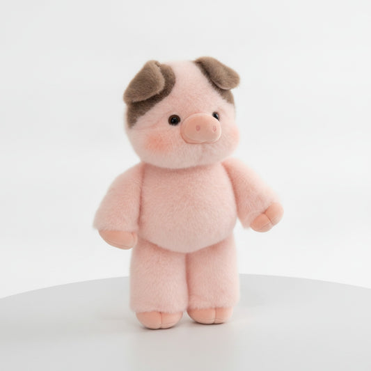 Cochon en Peluche Doux Rose Brumeux - Coussin Mignon 17,7 Pouces