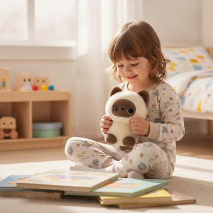 Peluche Chat Siamois Kawaii 15cm - Cadeau Enfant Doux