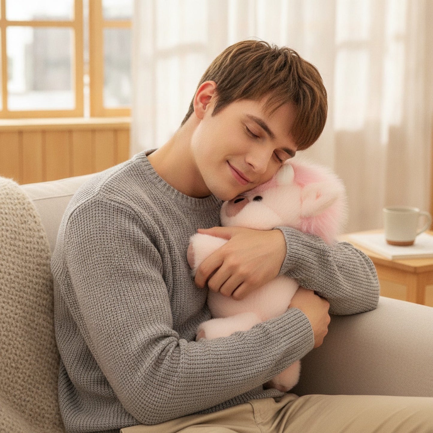 Cochon en Peluche Doux 17,7 Pouces - Cadeau Créatif et Soutien Émotionnel