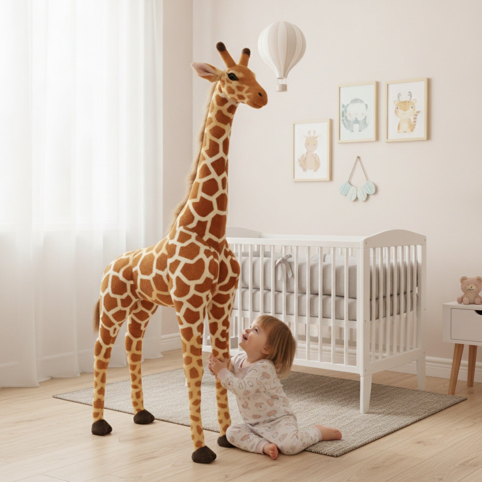 Peluche Girafe Géante Douce 120CM - Cadeau Enfant & Déco Chambre