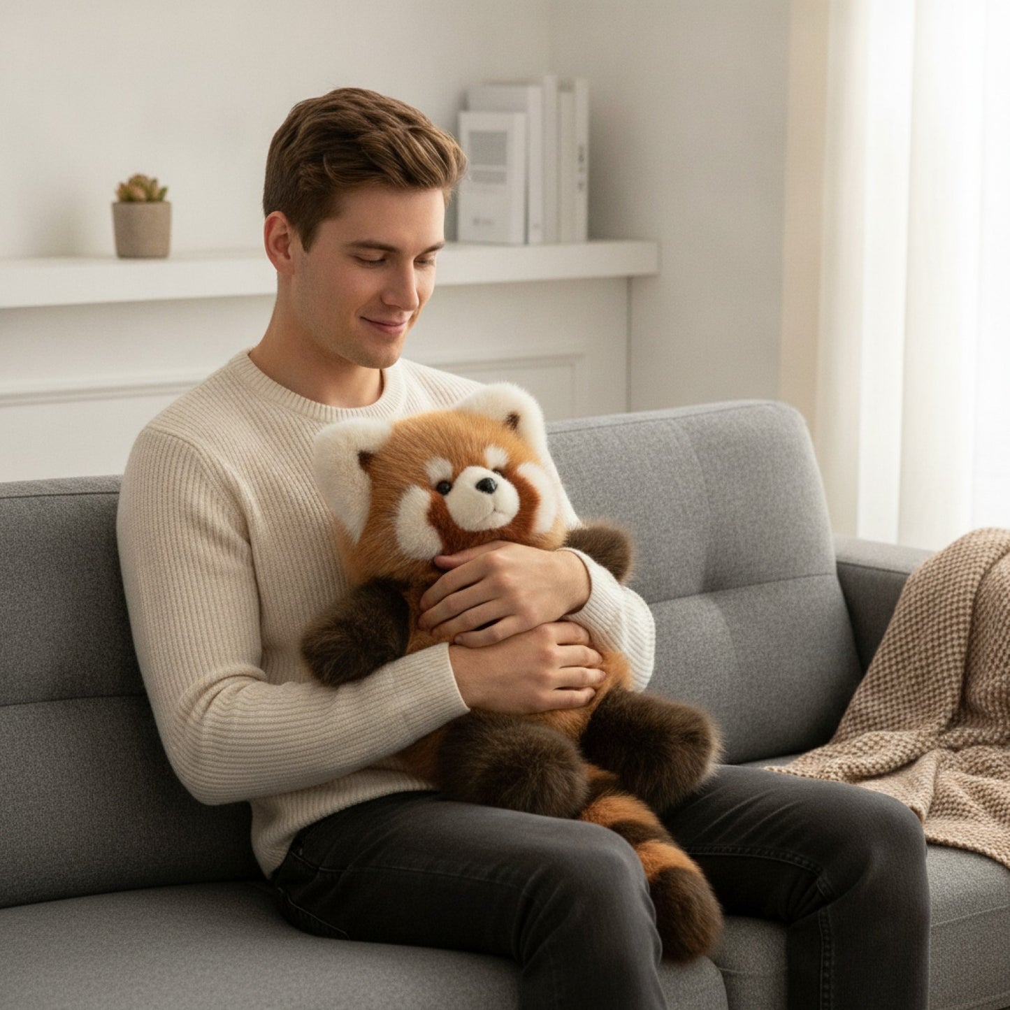 Peluche Raccoon Kawaii 55cm - Coussin Doux & Cadeau Original