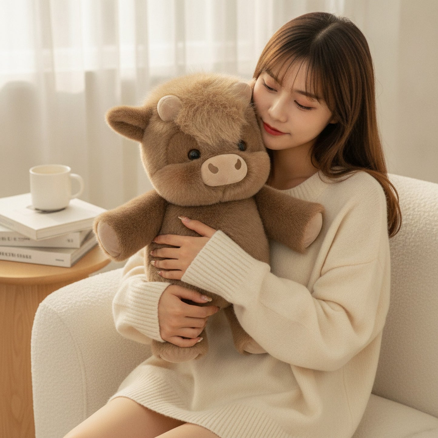 Cochon en Peluche Doux "Orchidée" - 45 cm, Cadeau Créatif et Soutien Émotionnel