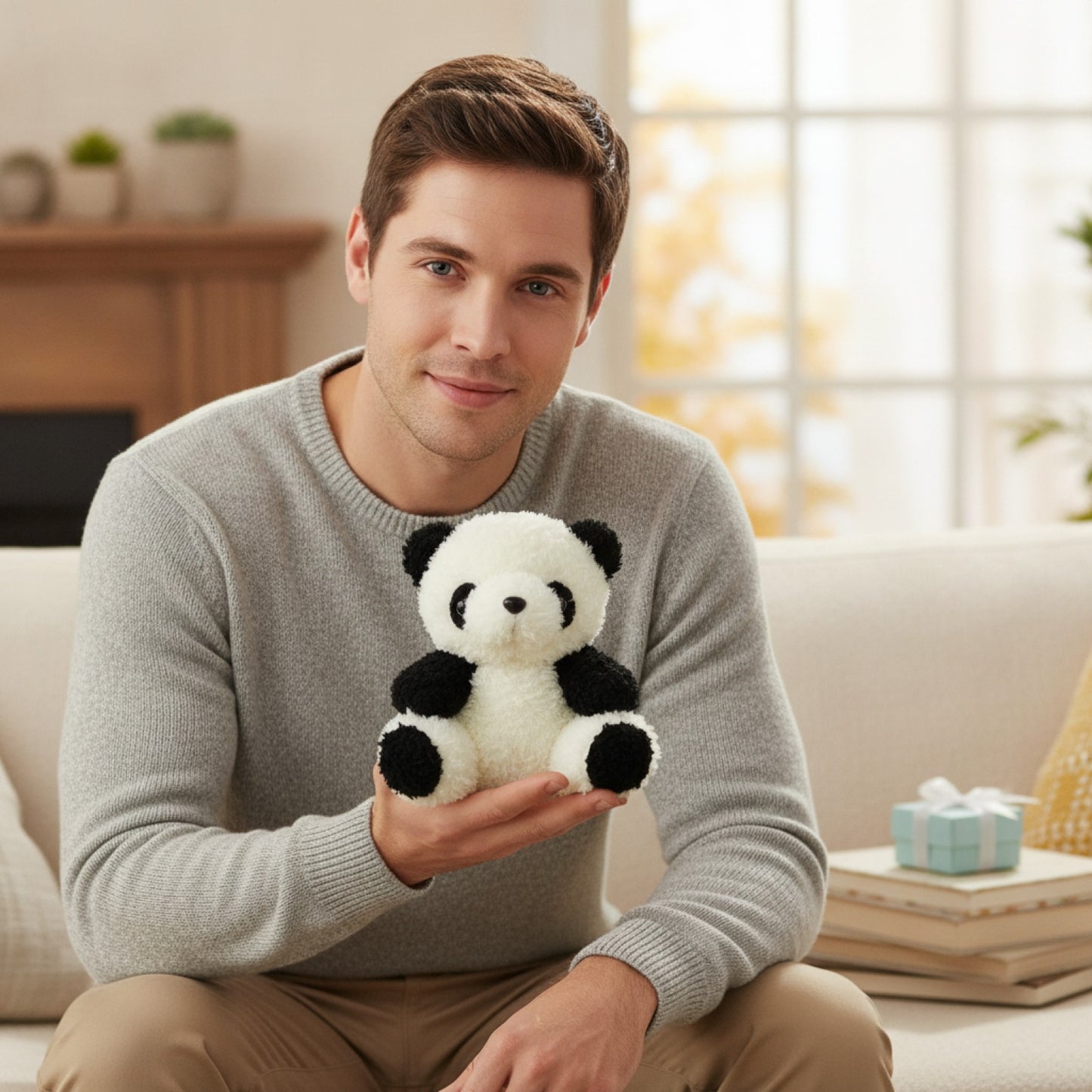 Mini Ours en Peluche Panda Doux - Idéal Fêtes et Cadeaux