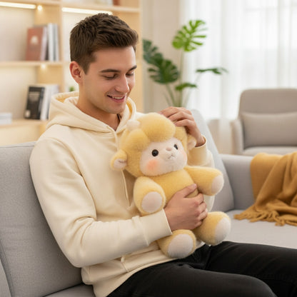 Cochon en Peluche Doux et Mignon - Coussin de Soutien Émotionnel (17,7 pouces, Brun Rosé)