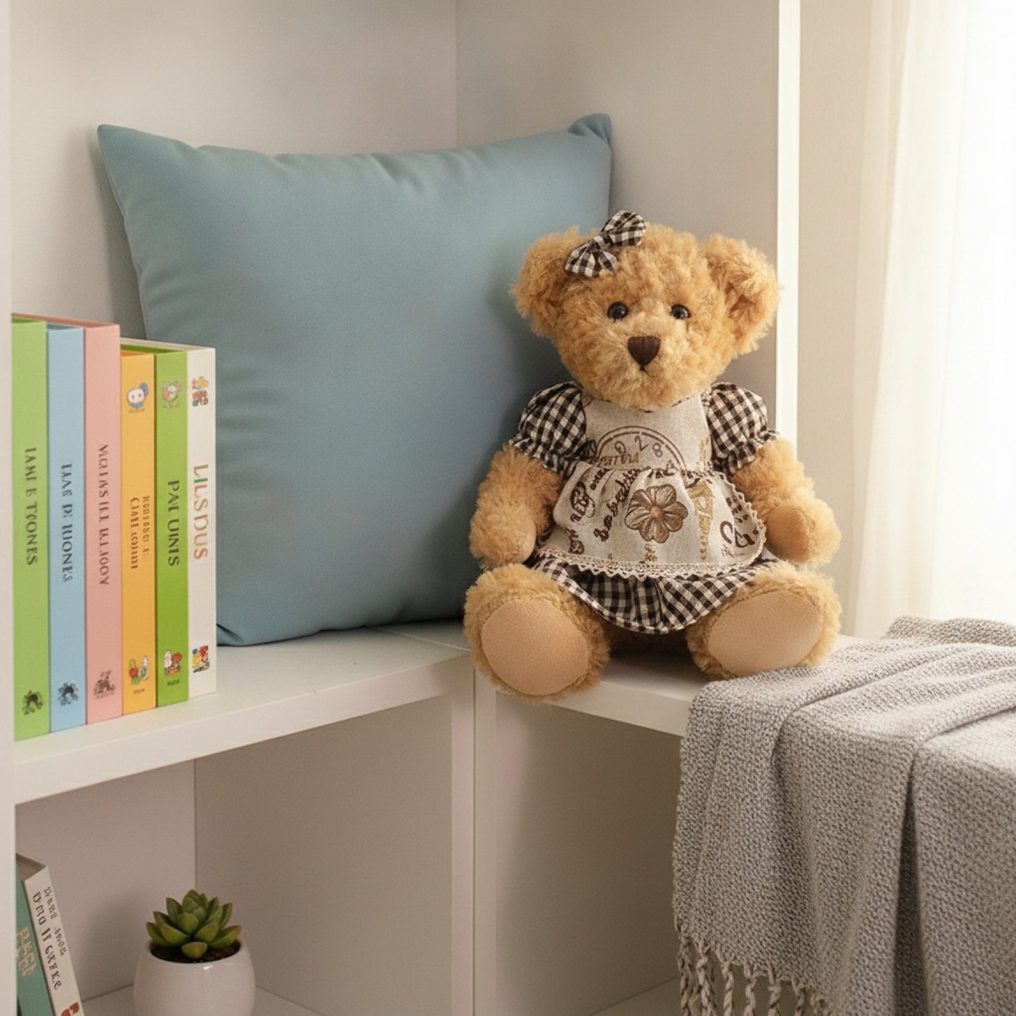 Lot de 2 Ours en Peluche Kawaii 26cm - Cadeau Idéal pour Filles et Petites Amies