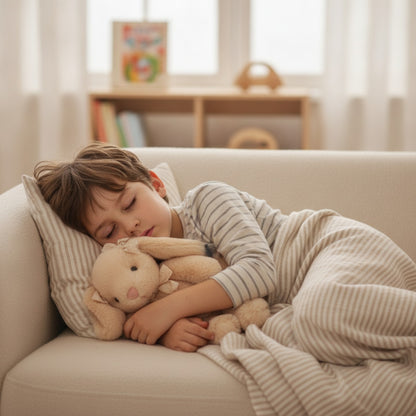 Poupée Lapin Timide Peluche 35cm - Coussin Mignon Cadeau Enfant