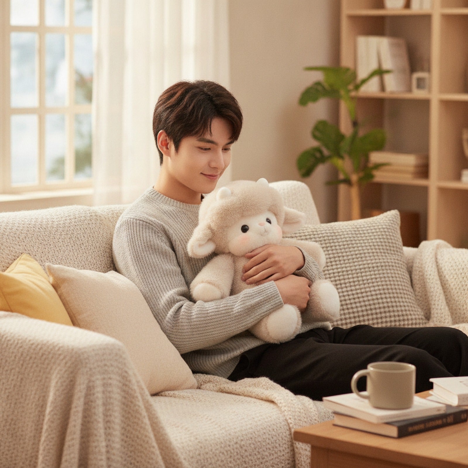 Cochon en Peluche Doux Rose Profond - 45 cm, Cadeau Créatif et Soutien Émotionnel