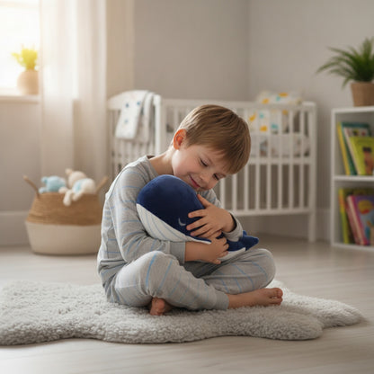 Peluche Baleine Bleue Douce 25cm - Cadeau Enfant Animal Marin
