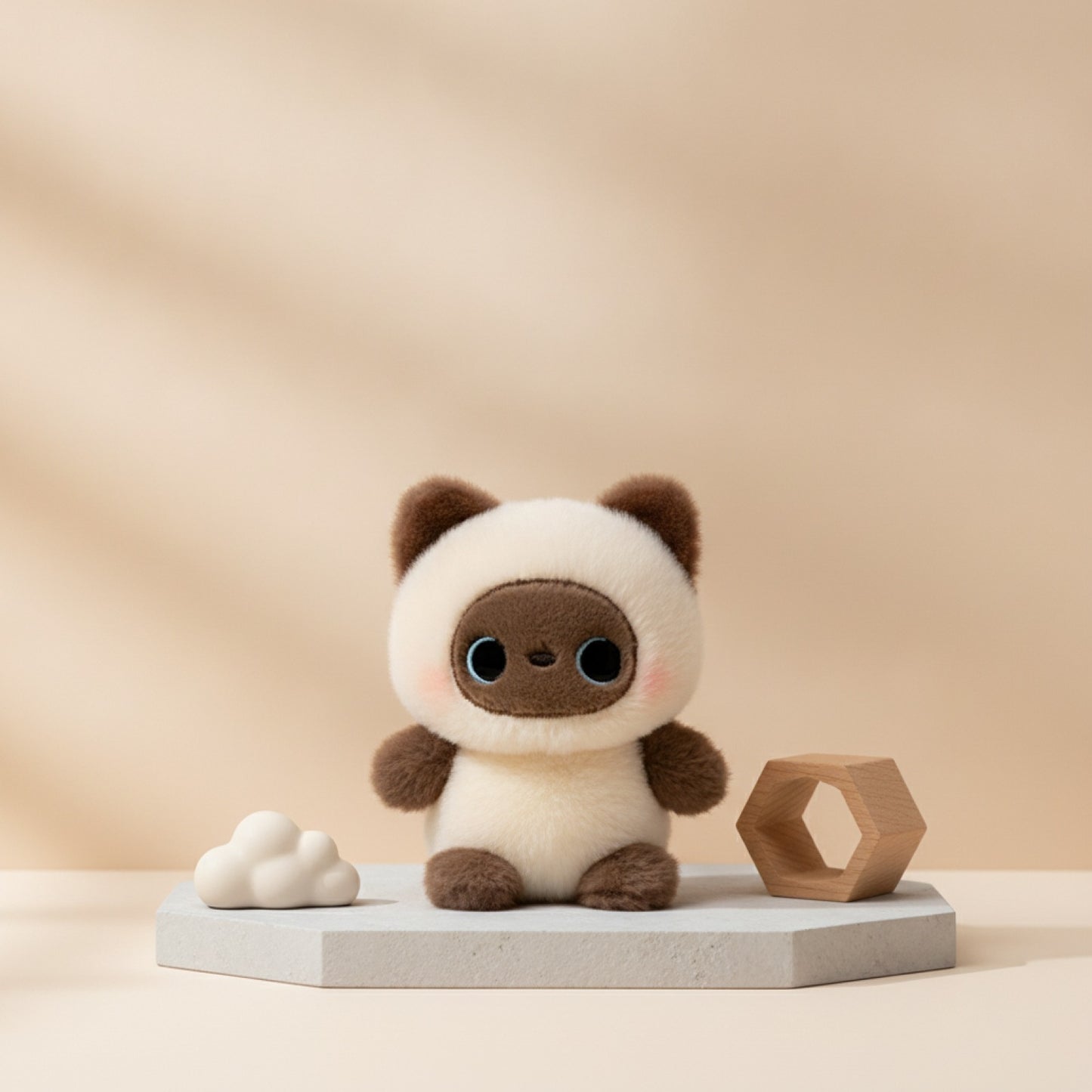 Peluche Chat Siamois Kawaii 15cm - Cadeau Enfant Doux